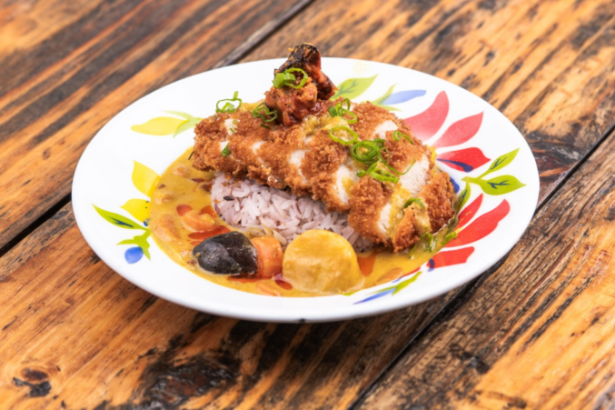 Katsu curry plate from Khao Gang