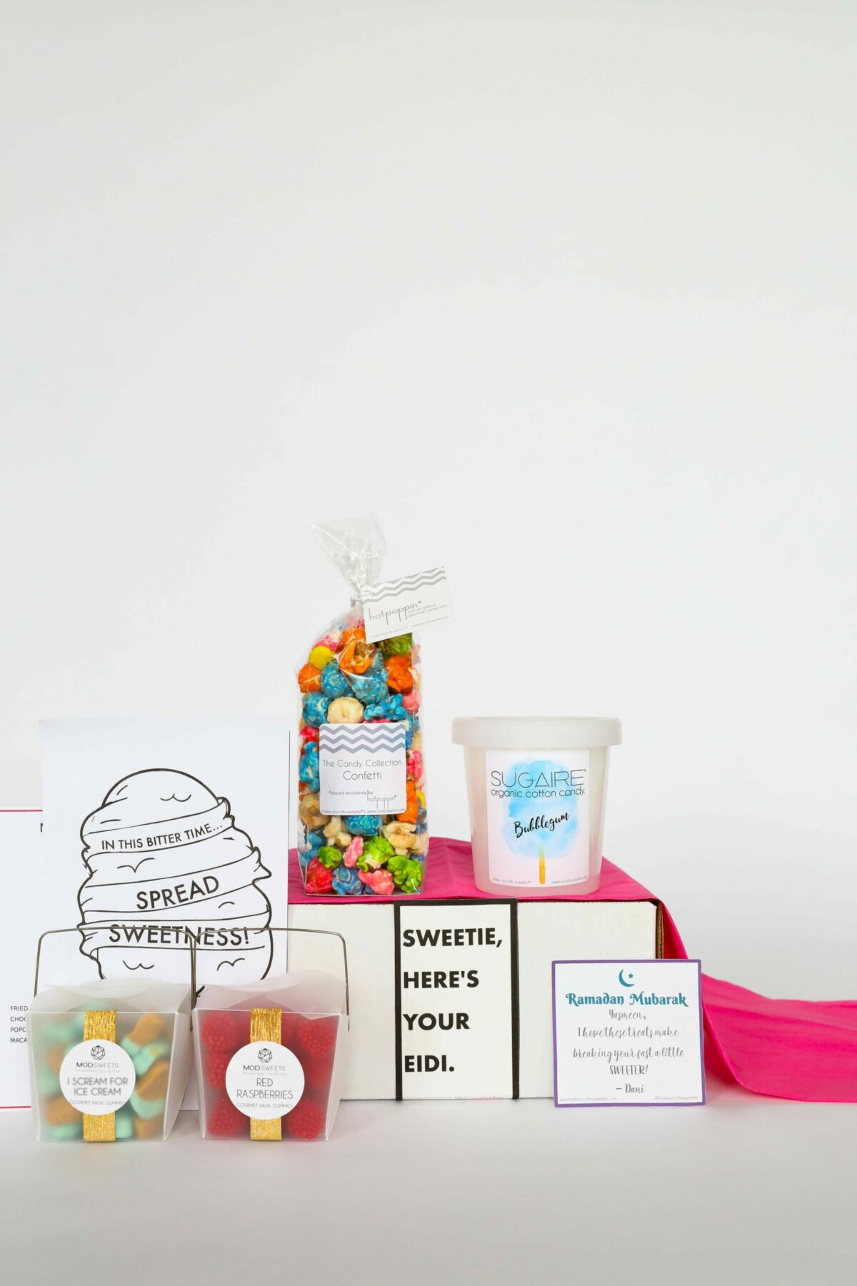 Cotton, candy popcorn, and candy from Make Your Life Sweeter.