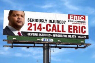 Eric Johnson personal injury lawyer billboard