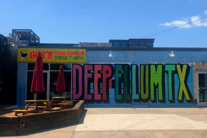 Exterior of Gus's World Famous Fried Chicken in Deep Ellum