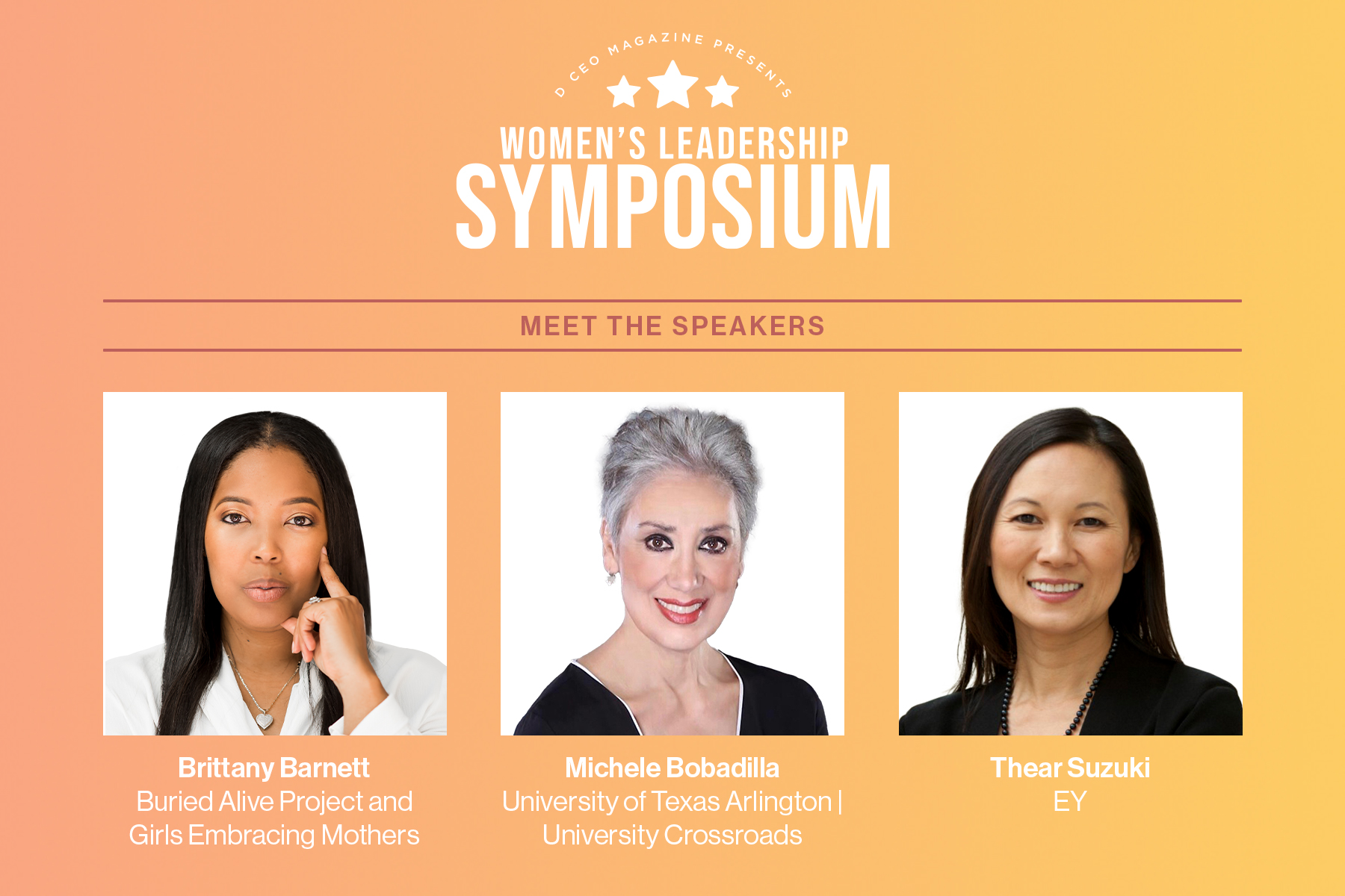 Meet the Speakers Michele Bobadilla Thear Suzuki and Brittany