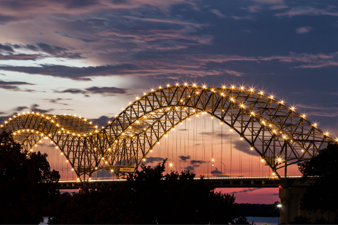 The Hernando Desoto Bridge