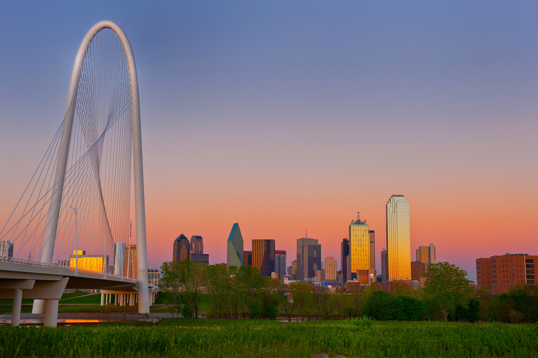 Downtown from the Trinity River Basin