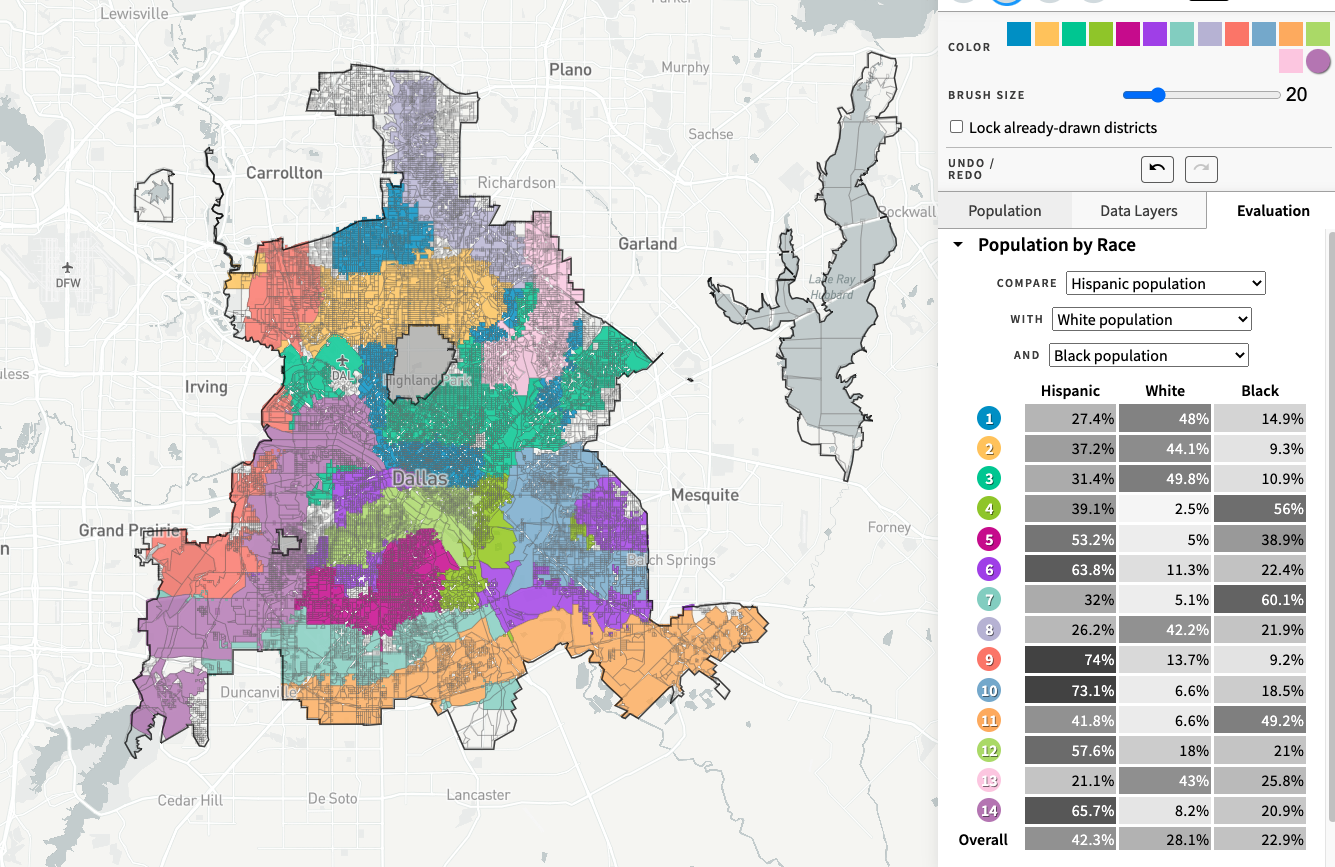 Dallas Council District Map Draw Your Own Dallas Redistricting Map - D Magazine