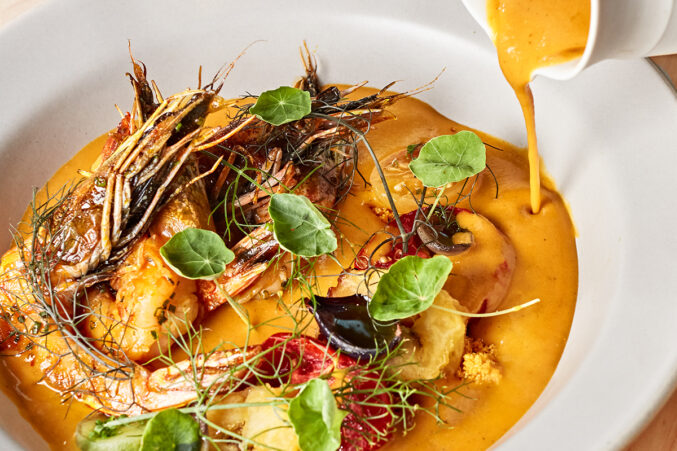 Meridian Grilled Blue Prawns Stew