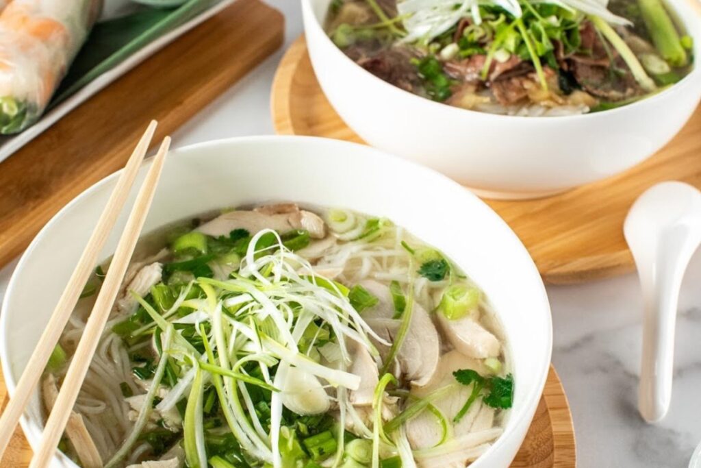 two bowls of pho