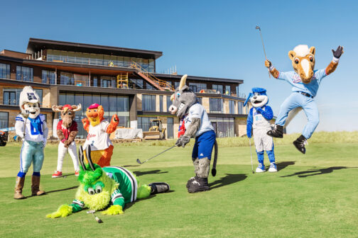 Mascots from the five professional sports in Frisco