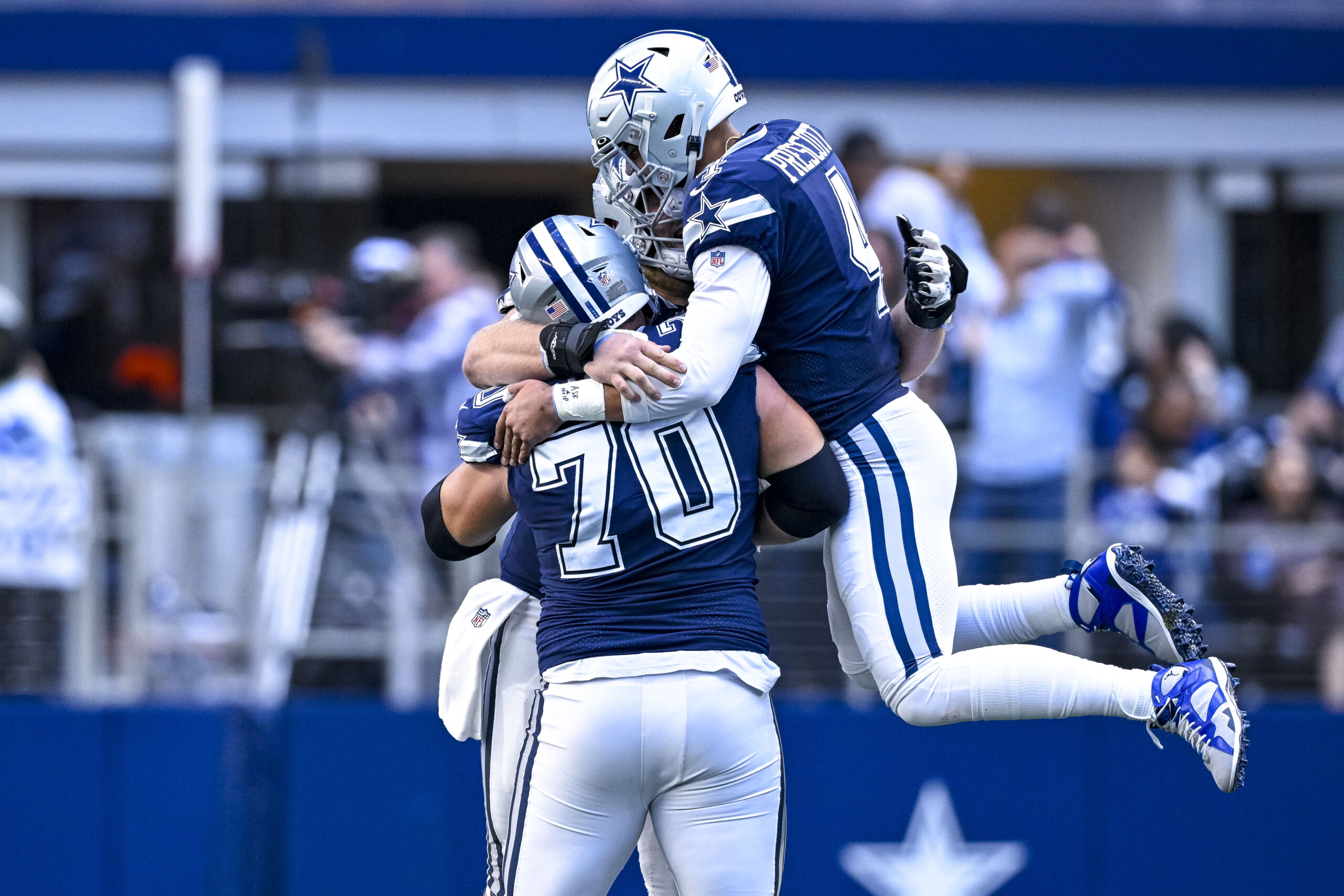 Jayron Kearse of the Dallas Cowboys is injured against the Chicago