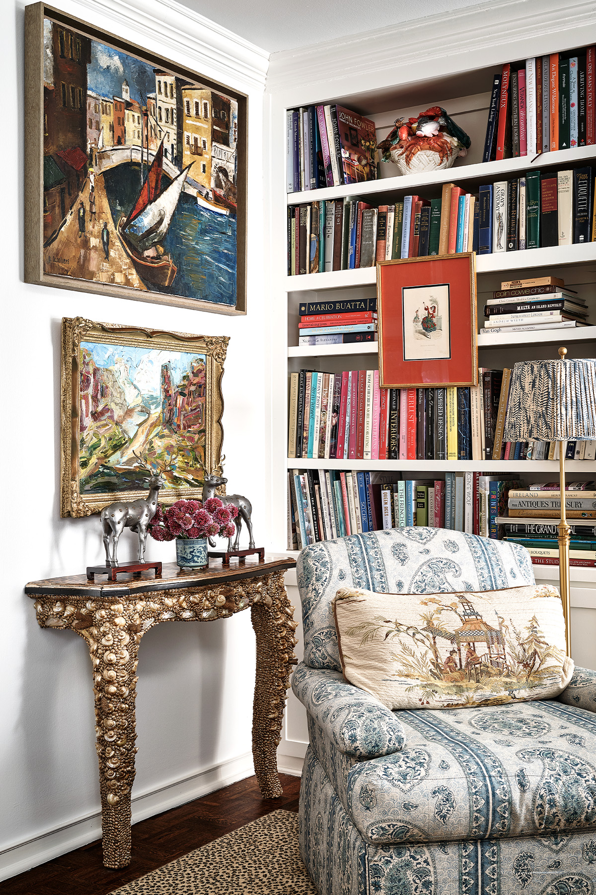 Tedding Garrigan, Collector of Vintage Antique Paintings & Bookcase