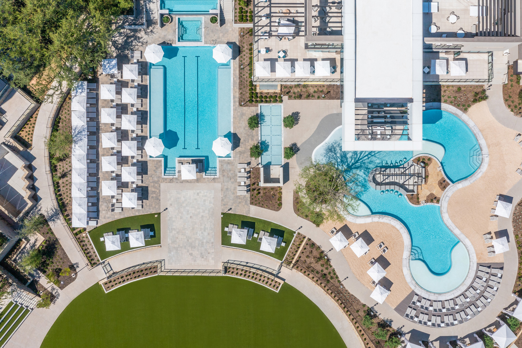 Aerial View Of The Village Pool 