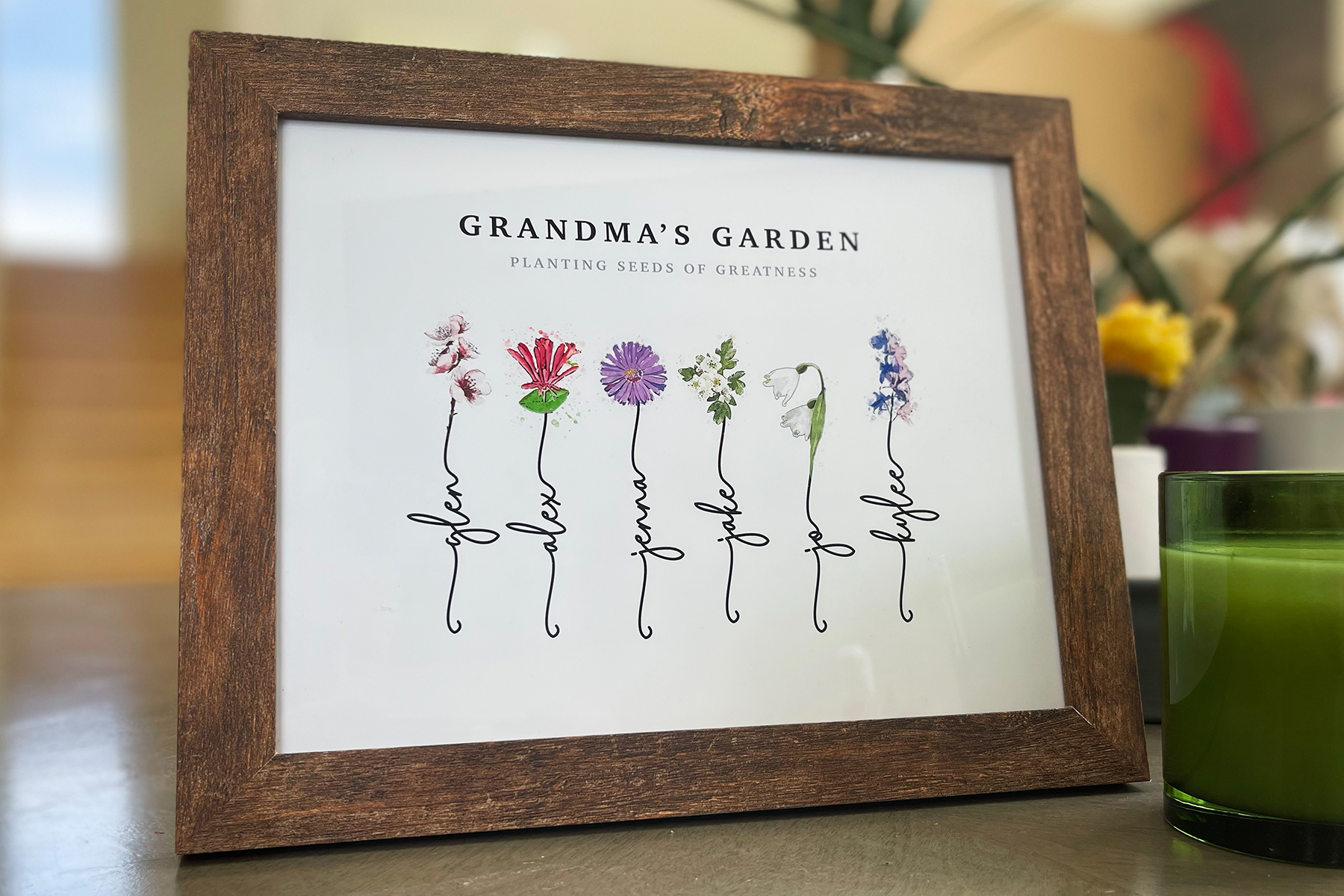 Grandma's Garden Poster from Etsy