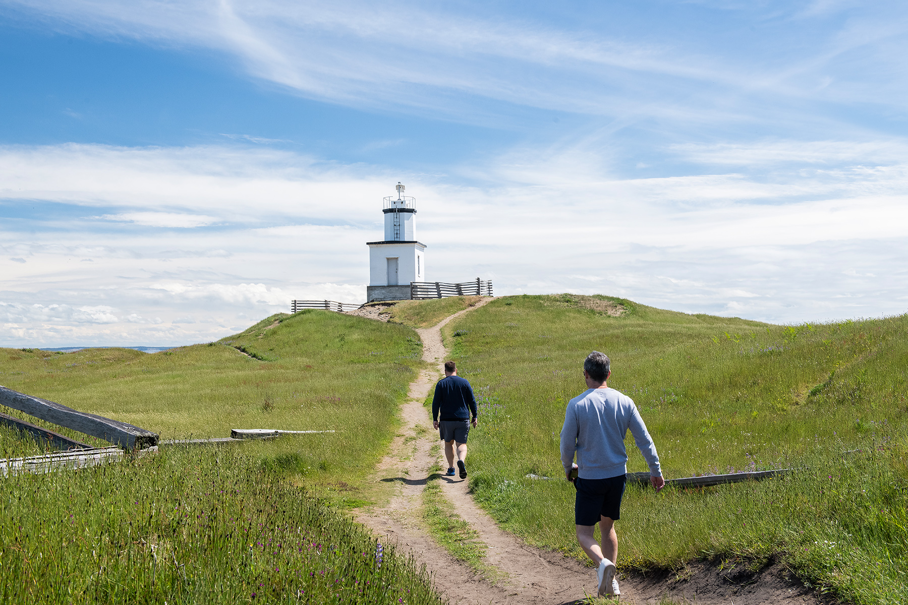 Hiking at American Camp Cattle Point with Lighthouse