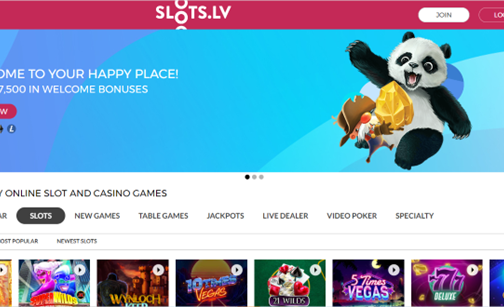 Slots.LV website