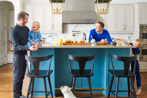 Richard Graziano's Home, Kitchen Island Family Portrait