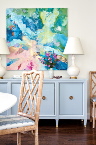 Blue Sideboard at 4517 Beverly Drive