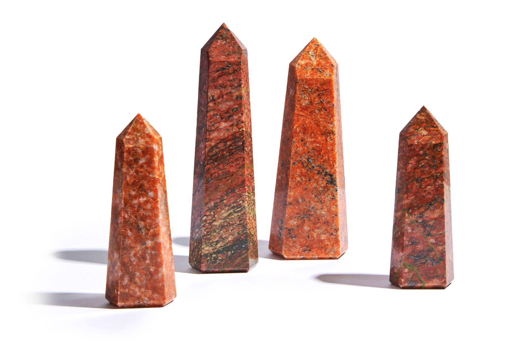 Cinnabar Stone Obelisks from Mecox