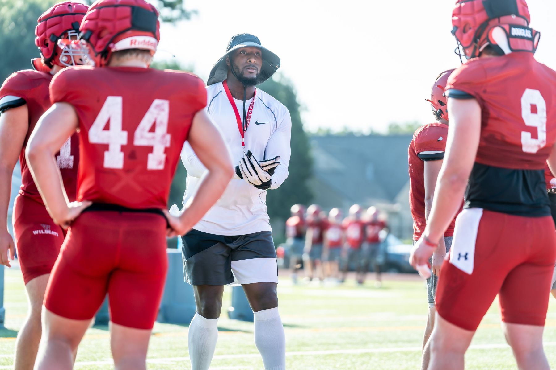 Highland Park High School football team visits Bears training camp