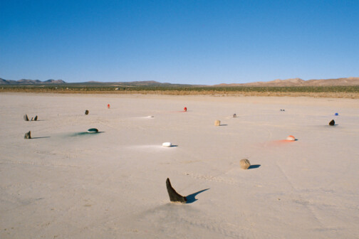 Lines in the Sand: Lita Albuquerque’s Rock and Pigment was installed in California’s Mojave Desert in 1975.