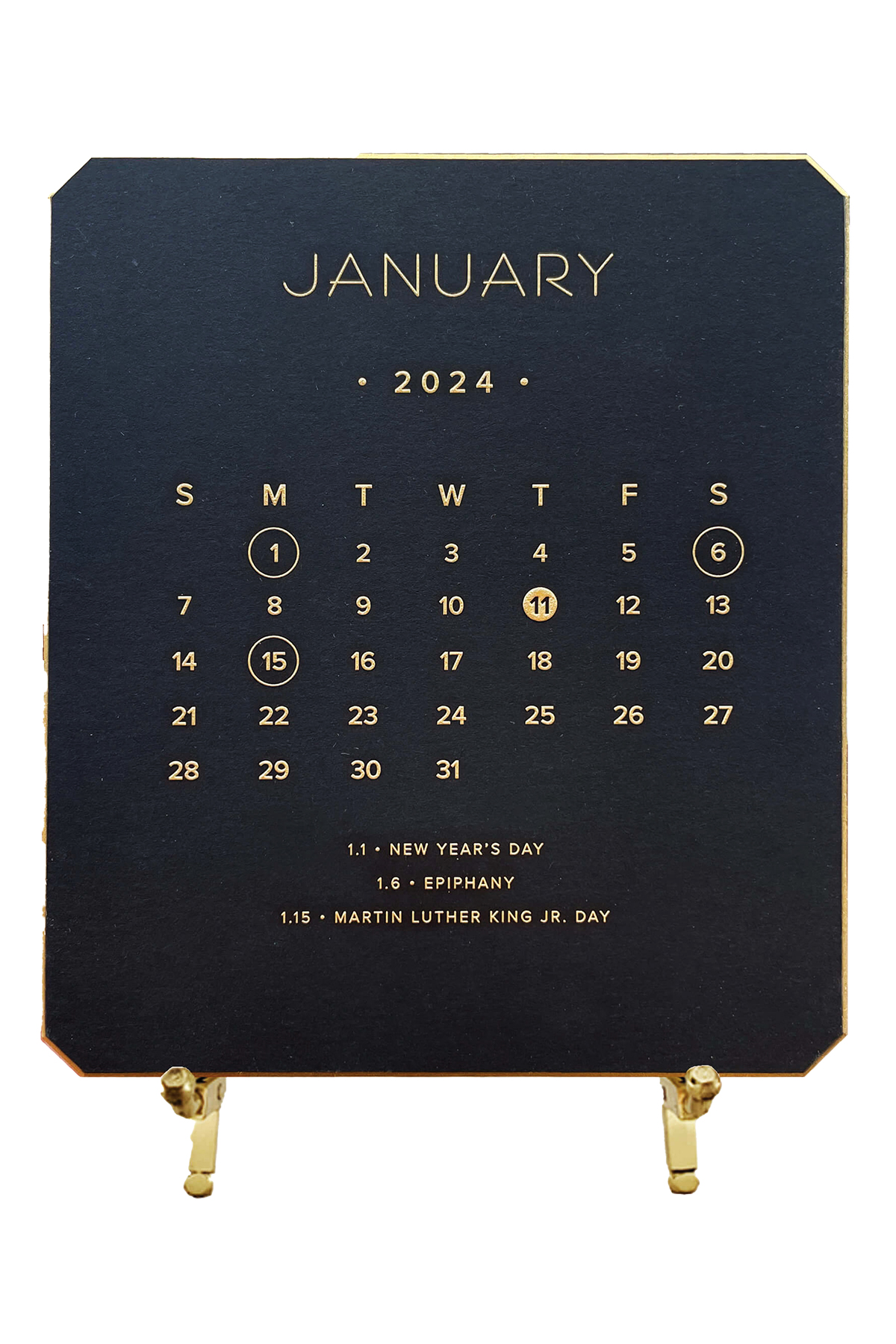 noir 2024 calendar from bellinvito