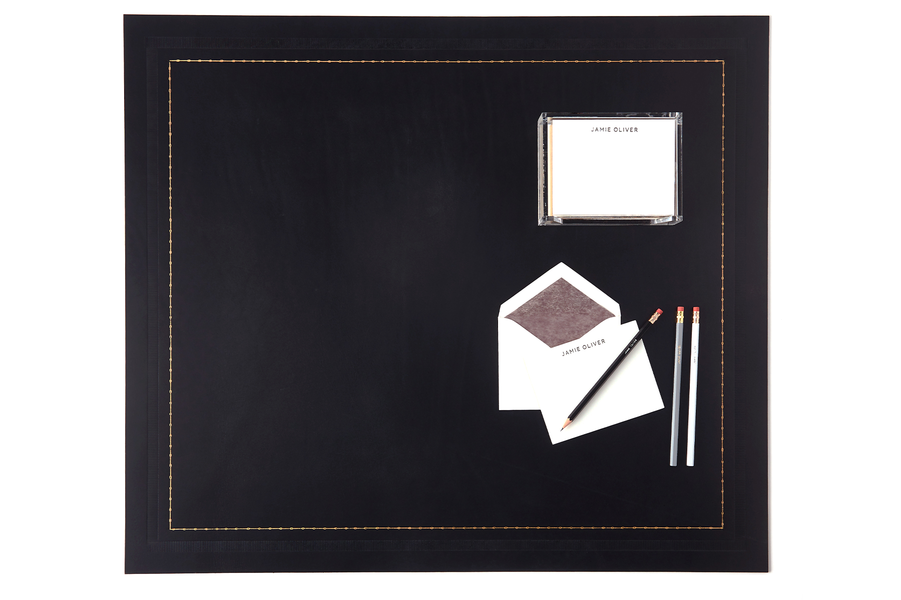 Custom Leather Desk Blotter & Personalized Stationary from Missing Q Press