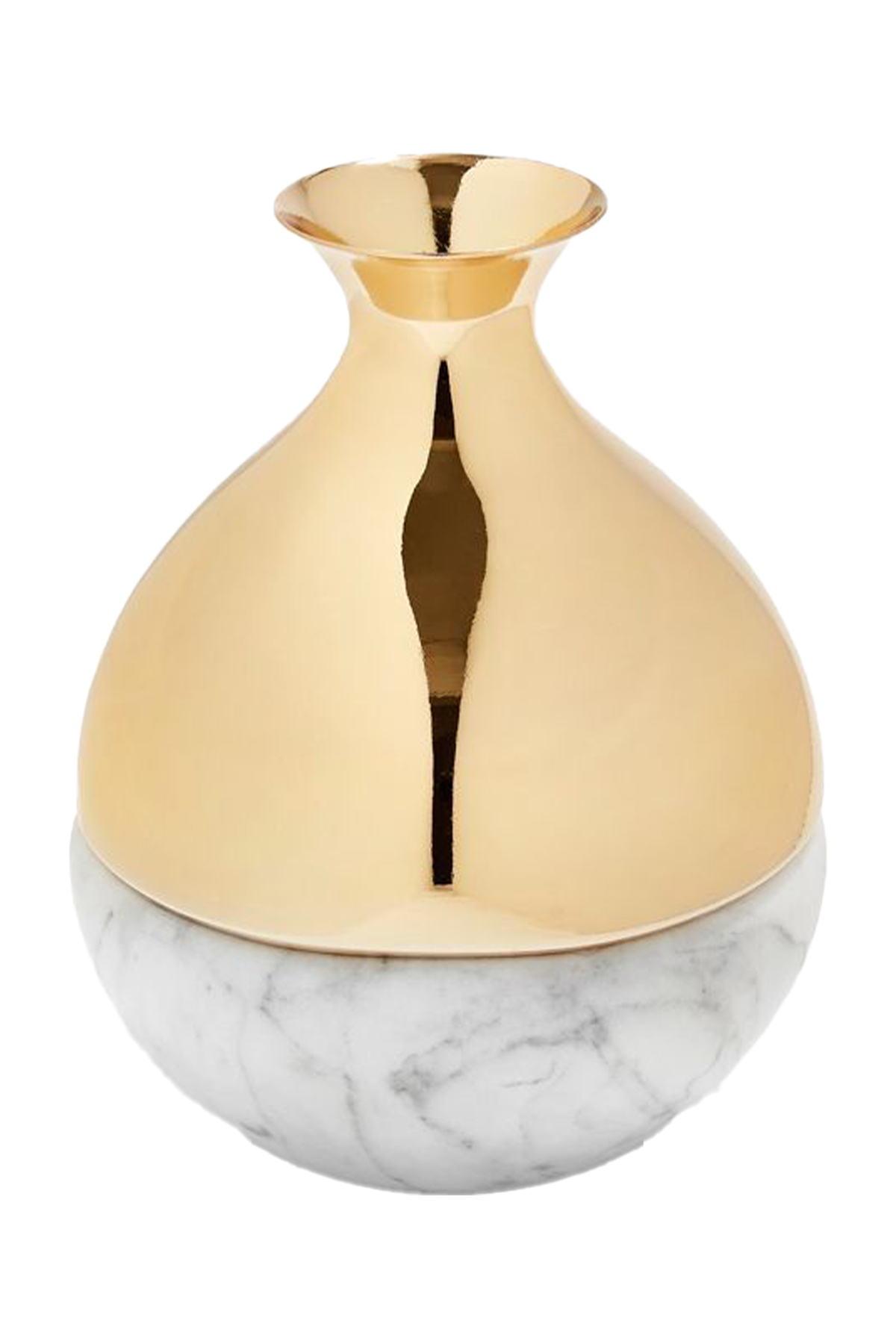 Dual Bud Vase Marble & Gold, HerStory
