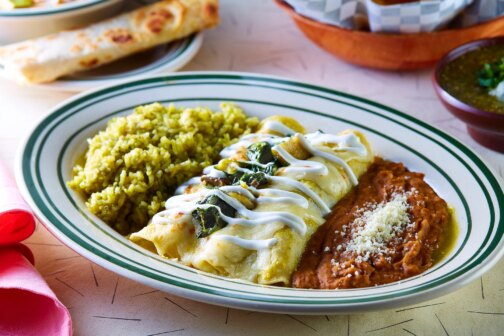 Las Palmas Enchilada plate Dallas