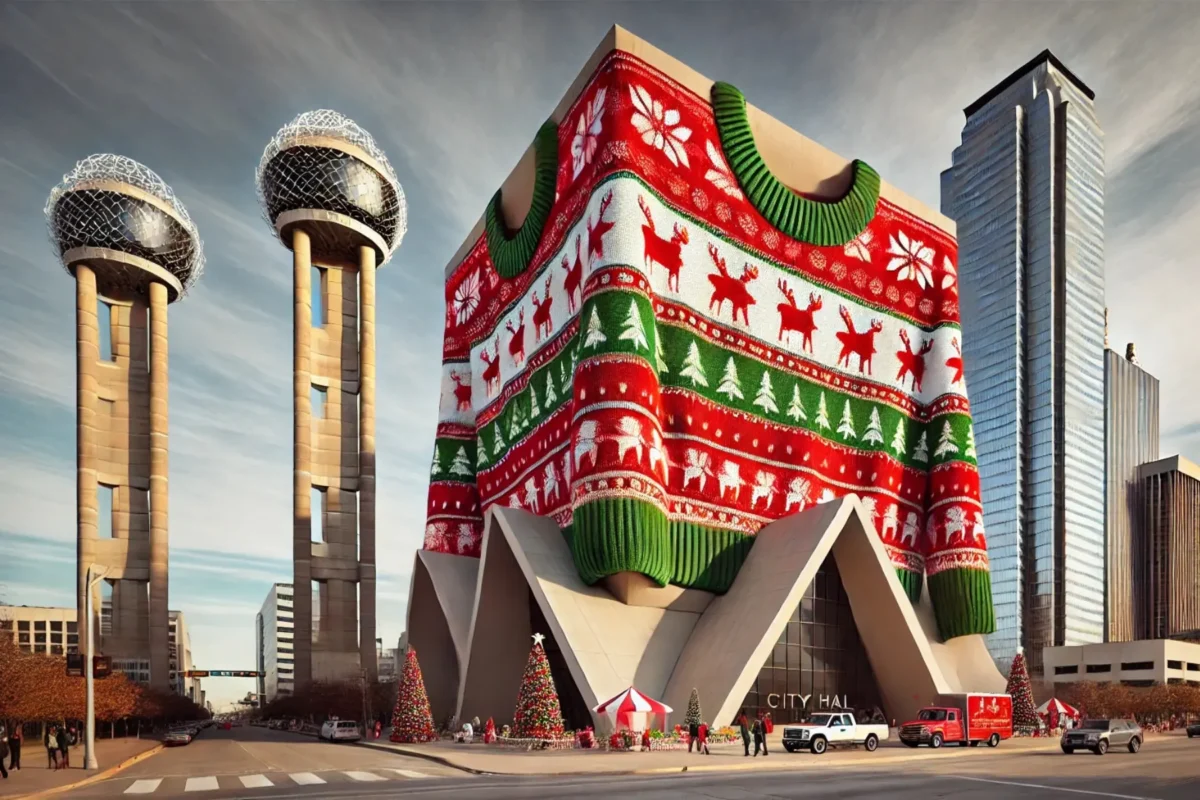Dallas City Hall Christmas Sweater Day 2024: Who Wore It Best? - D Magazine, image size:1200x800