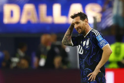 Dallas Stadium, Arlington, Texas, U.S. - June 27, 2026 Argentina's Lionel Messi