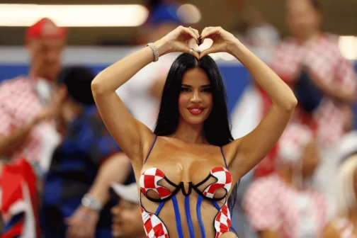 ivana knoll croatian influencer at dallas stadium during world cup