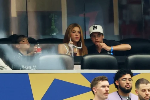 shakira at dallas stadium during argentina match world cup 2026