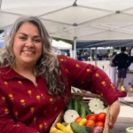 Lisset Bell at a dallas farmers market